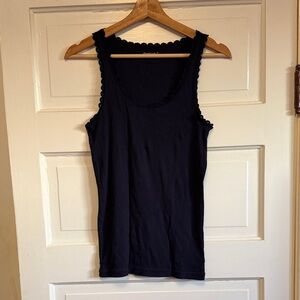 Gap body Navy Women's Tank Top with lace trim